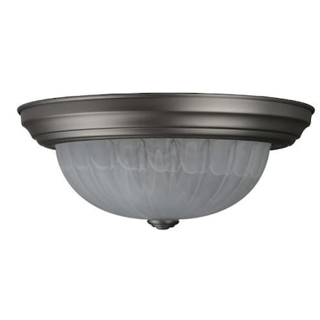 Sunlite 13-in Decorative Dome Ceiling Fixture, Brushed Nickel Finish, Alabaster Glass 04588-SU